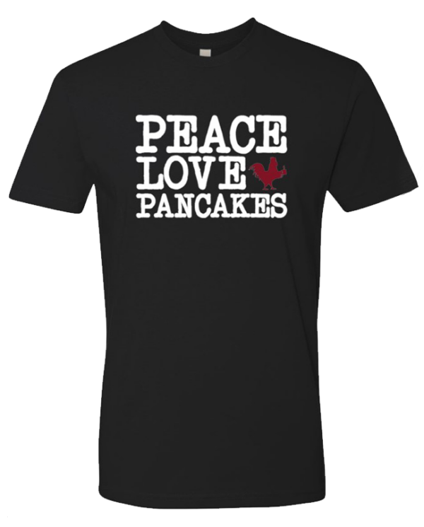 Peace Love Pancakes Black T shirt